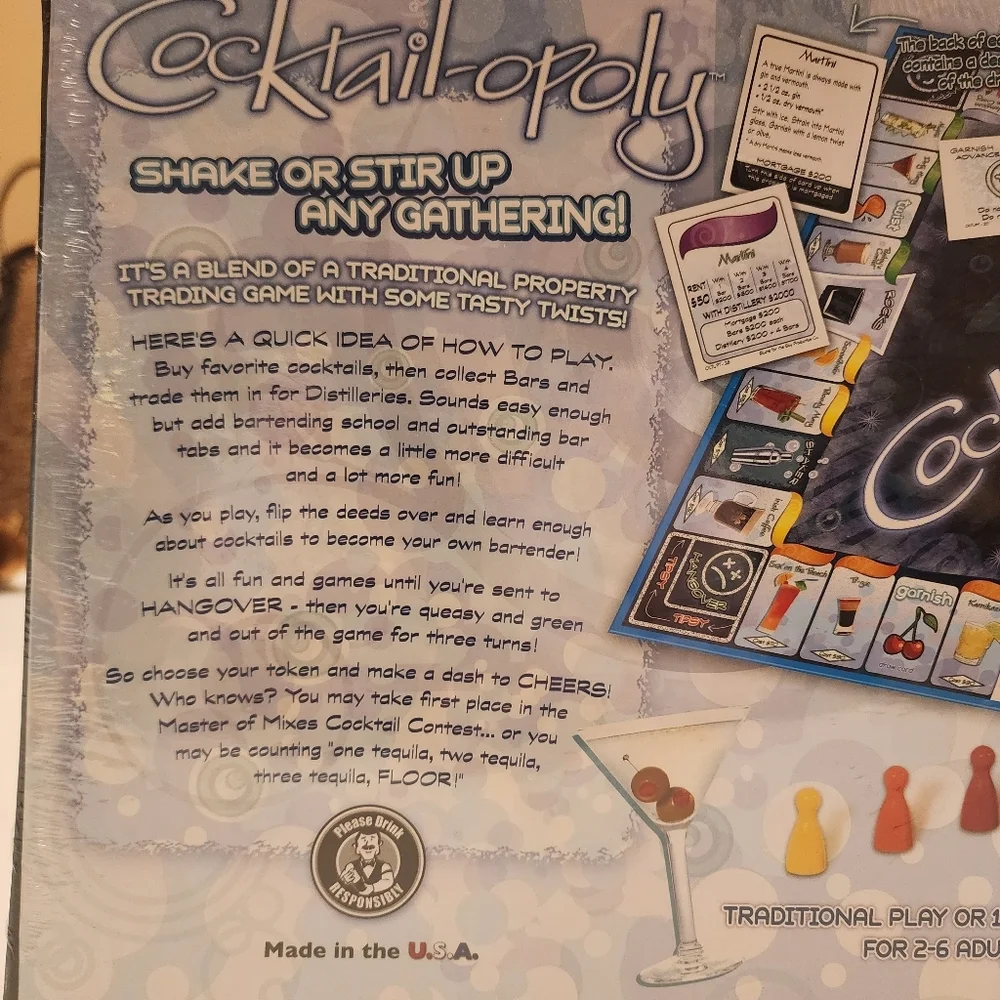Cocktail-Opoly Board Game